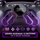 eXtremeRate SPARK Back Paddles Kit with OLED Display & Clicky Trigger Stops & Ergonomic Grips for PS5 Controller BDM-030/040/050 - Rubberized Black - MZNPFU001M2