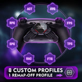 eXtremeRate SPARK Back Paddles Kit with OLED Display & Clicky Trigger Stops & Ergonomic Grips for PS5 Controller BDM-030/040/050 - Rubberized Black - MZNPFU001M2