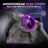 eXtremeRate SPARK Back Paddles Kit with OLED Display & Clicky Trigger Stops & Ergonomic Grips for PS5 Controller BDM-030/040/050 - Rubberized Clear Black - MZNPFU006M2