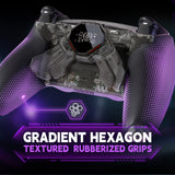 eXtremeRate SPARK Back Paddles Kit with OLED Display & Clicky Trigger Stops & Ergonomic Grips for PS5 Controller BDM-030/040/050 - Rubberized Clear Black - MZNPFU006M2