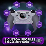 eXtremeRate SPARK Back Paddles Kit with OLED Display & Clicky Trigger Stops & Ergonomic Grips for PS5 Controller BDM-030/040/050 - Rubberized New Hope Gray & Classic Gray - MZNPFU007M2