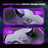 eXtremeRate SPARK Back Paddles Kit with OLED Display & Clicky Trigger Stops & Ergonomic Grips for PS5 Controller BDM-030/040/050 - Rubberized New Hope Gray & Classic Gray - MZNPFU007M2