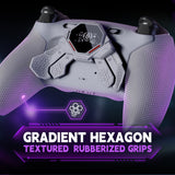 eXtremeRate SPARK Back Paddles Kit with OLED Display & Clicky Trigger Stops & Ergonomic Grips for PS5 Controller BDM-030/040/050 - Rubberized New Hope Gray - MZNPFU003M2