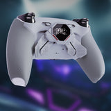 eXtremeRate SPARK Back Paddles Kit with OLED Display & Clicky Trigger Stops & Ergonomic Grips for PS5 Controller BDM-030/040/050 - Rubberized New Hope Gray - MZNPFU003M2