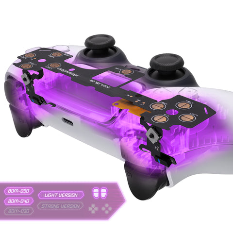 eXtremeRate Micro Switch - Light Version Tactile Clicky Hair Trigger Kit V2 for PS5 Controller BDM-040/050 Shoulder Buttons, Ergonomic Micro Switches L2 R2 Tactile L1 R1 Mouse Click Kit for PS5 Controller - PFMD016V2