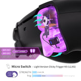 eXtremeRate Micro Switch - Light Version Tactile Clicky Hair Trigger Kit V2 for PS5 Controller BDM-040/050 Shoulder Buttons, Ergonomic Micro Switches L2 R2 Tactile L1 R1 Mouse Click Kit for PS5 Controller - PFMD016V2