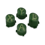 eXtremeRate Three-Thone ABXY Action Buttons with Classic Symbols for Xbox Series X & S Controller & Xbox One S/X & Xbox One Elite V1/V2 Controller - Deep Pine Green & Clear & Bamboo Green - JDX3M022
