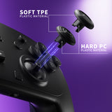 eXtremeRate ThumbsGear Interchangeable Ergonomic Thumbsticks for Nintendo Switch 2 Pro Controller - Black - YZDPTM001