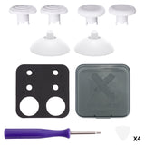 eXtremeRate ThumbsGear Interchangeable Ergonomic Thumbsticks for Nintendo Switch 2 Pro Controller - White - YZDPTM003