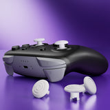 eXtremeRate ThumbsGear Interchangeable Ergonomic Thumbsticks for Nintendo Switch 2 Pro Controller - White - YZDPTM003