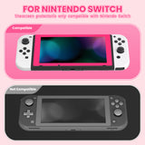 eXtremeRate 2 Pack Bright Pink Transparent HD Clear Saver Protector Film, Tempered Glass Screen Protector for Nintendo Switch [Anti-Scratch, Anti-Fingerprint, Shatterproof, Bubble-Free] - NSPJ0715