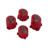 eXtremeRate Three-Thone ABXY Action Buttons with Classic Symbols for Xbox Series X & S Controller & Xbox One S/X & Xbox One Elite V1/V2 Controller - Carmine Red & Clear & Classic Gray - JDX3M020