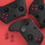 eXtremeRate Three-Thone ABXY Action Buttons with Classic Symbols for Xbox Series X & S Controller & Xbox One S/X & Xbox One Elite V1/V2 Controller - Carmine Red & Clear & Classic Gray - JDX3M020