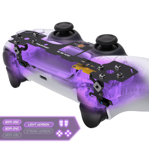 eXtremeRate Light Version Whole Clicky Kit V2 for PS5 Controller BDM-040/050 Shoulder Face Buttons, Micro Switch L2R2 Clicky Hair Trigger Kit and Tactile L1R1 Face Buttons Mouse Click for PS5 Controller - PFMD018V2