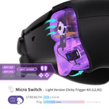 eXtremeRate Light Version Whole Clicky Kit V2 for PS5 Controller BDM-040/050 Shoulder Face Buttons, Micro Switch L2R2 Clicky Hair Trigger Kit and Tactile L1R1 Face Buttons Mouse Click for PS5 Controller - PFMD018V2
