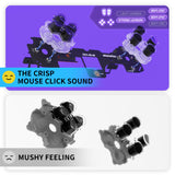eXtremeRate Strong Version Whole Clicky Kit V2 for PS5 Controller BDM-040/050 Shoulder Face Buttons, Micro Switch L2R2 Clicky Hair Trigger Kit and Tactile L1R1 Face Buttons Mouse Click for PS5 Controller - PFMD017V2