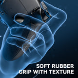 eXtremeRate Beyond-ARC Bottom Shell Kit with Rubberised Grip for PS5 Edge Controller - Black - CKREGU001