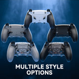 eXtremeRate Beyond-ARC Bottom Shell Kit with Rubberised Grip for PS5 Edge Controller - Black - CKREGU001