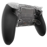 eXtremeRate Beyond-ARC Bottom Shell Kit with Rubberised Grip for PS5 Edge Controller - Clear & Black - CKREGU005