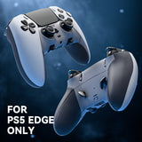 eXtremeRate Beyond-ARC Bottom Shell Kit with Rubberised Grip for PS5 Edge Controller - New Hope Gray & Classic Gray - CKREGU003