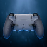 eXtremeRate Beyond-ARC Bottom Shell Kit with Rubberised Grip for PS5 Edge Controller - New Hope Gray & Classic Gray - CKREGU003