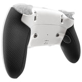 eXtremeRate Beyond-ARC Bottom Shell Kit with Rubberised Grip for PS5 Edge Controller - White Black - CKREGU002