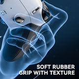 eXtremeRate Beyond-ARC Bottom Shell Kit with Rubberised Grip for PS5 Edge Controller - White Black - CKREGU002