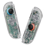 eXtremeRate D-Pad Version Replacement Full Set Shell Case with Buttons for Joycon 2 of Nintendo Switch 2 - Deluxe Version - Clear - SZMNTM004