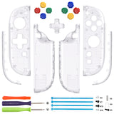 eXtremeRate D-Pad Version Replacement Full Set Shell Case with Buttons for Joycon 2 of Nintendo Switch 2 - Essence Version - Clear - SXANTM004
