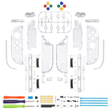 eXtremeRate DIY Replacement Full Set Shell Case with Buttons for Joycon 2 of Nintendo Switch 2 - Deluxe Version - Clear - AWHNTM006