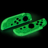 eXtremeRate DIY Replacement Full Set Shell Case with Buttons for Joycon 2 of Nintendo Switch 2 - Essence Version - Glow in Dark - Green - BSUNTM007