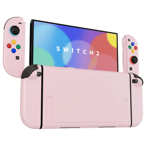eXtremeRate DIY Replacement Full Set Shells with Buttons for Nintendo Switch 2 - Deluxe Version - Cherry Blossoms Pink - QGRNTM009