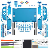 eXtremeRate DIY Replacement Full Set Shells with Buttons for Nintendo Switch 2 - Deluxe Version - Clear Blue - QGRNTM005