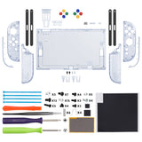 eXtremeRate DIY Replacement Full Set Shells with Buttons for Nintendo Switch 2 - Essence Version - Clear Glacier Blue - RHANTM003