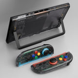 eXtremeRate DIY Replacement Full Set Shells with Buttons for Nintendo Switch 2 - Essence Version - Clear Slate Black - RHANTM002