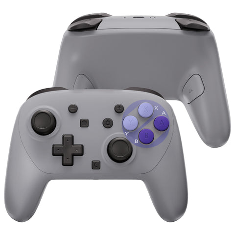 eXtremeRate DIY Replacement Full Set Shells with Buttons for Nintendo Switch 2 Pro Controller - Classic SNES Style - QGSPTY003