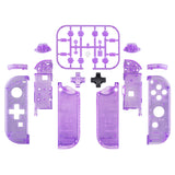 eXtremeRate Clear Atomic Purple Joycon Handheld Controller Housing (D-Pad Version) with Full Set Buttons, DIY Replacement Shell Case for NS Switch JoyCon & OLED JoyCon - Console Shell NOT Included - JZM505