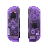 eXtremeRate Clear Atomic Purple Joycon Handheld Controller Housing (D-Pad Version) with Full Set Buttons, DIY Replacement Shell Case for NS Switch JoyCon & OLED JoyCon - Console Shell NOT Included - JZM505