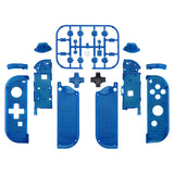 eXtremeRate Transparent Clear Blue Joycon Handheld Controller Housing (D-Pad Version) with Full Set Buttons, DIY Replacement Shell Case for NS Switch JoyCon & OLED JoyCon - Console Shell NOT Included - JZM504