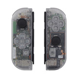 eXtremeRate Transparent Clear Joycon Handheld Controller Housing (D-Pad Version) with Full Set Buttons, DIY Replacement Shell Case for NS Switch JoyCon & OLED JoyCon - Console Shell NOT Included - JZM501