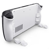 eXtremeRate Interchangeable Back Buttons Bottom Shell for Steam Deck LCD & OLED - with 2 Height Adjustable Buttons - Frosted White - GVSSDM001
