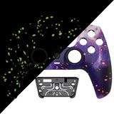 eXtremeRate LUNA Redesigned Front Shell with Touchpad for PS5 Controller BDM-010/020/030/040/050 - Glow in Dark - Cosmic Camo - GHPFT023
