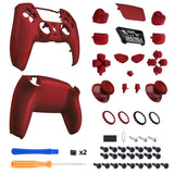 eXtremeRate Luna Redesigned Full Set Shells & Buttons for PS5 Controller BDM-030/040/050 - Scarlet Red - KQXPFP002