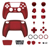 eXtremeRate Luna Redesigned Full Set Shells & Buttons for PS5 Controller BDM-030/040/050 - Scarlet Red - KQXPFP002