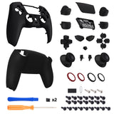 eXtremeRate Luna Redesigned Full Set Shells & Buttons for PS5 Controller BDM-030/040/050 - Black - KQXPFP001
