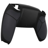 eXtremeRate Black Performance Rubberized Custom Back Housing Bottom Shell Compatible with ps5 Controller, Replacement Back Shell Cover Compatible with ps5 Controller - DPFU6001