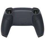 eXtremeRate Classic Gray & Dark Gray Performance Rubberized Custom Back Housing Bottom Shell Compatible with ps5 Controller, Replacement Back Shell Cover Compatible with ps5 Controller - DPFU6004