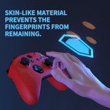 eXtremeRate PlayVital Soft Red Silicone Controller Cover Grips Caps Protective Case for Xbox One S for Xbox One X -XBOWP0039GC