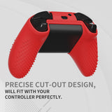 eXtremeRate PlayVital Soft Red Silicone Controller Cover Grips Caps Protective Case for Xbox One S for Xbox One X -XBOWP0039GC
