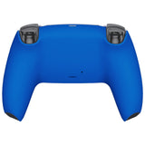 eXtremeRate Blue Soft Touch Custom Back Housing Bottom Shell Compatible with ps5 Controller, Replacement Back Shell Cover Compatible with ps5 Controller - DPFP3005